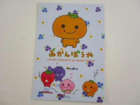 Rare ❤︎ Vintage *ੈ✩‧₊˚ Collectible - Cute Kawaii San-X Mikan Bouya Fruit Vegetable Friends Postcard D