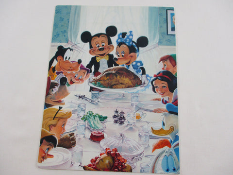 Rare ❤︎ Vintage *ੈ✩‧₊˚ Collectible - Disney Mickey 5 x 7 Postcard G Family Dinner