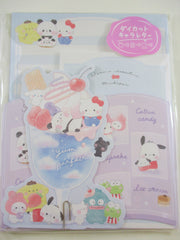 Cute Kawaii Kamio Sanrio Characters Mochipan Hello Kitty Pochacco Keroppi Cinnamoroll  Letter Set Pack - Stationery Writing Paper Envelope Penpal Stationary Journal