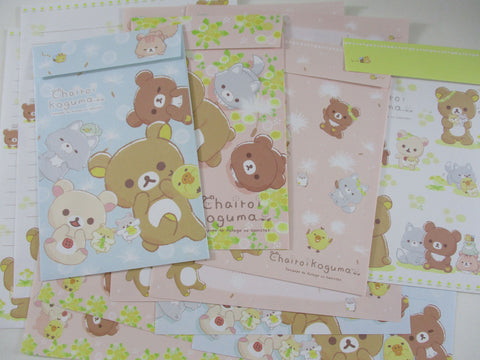 Cute Kawaii San-X Rilakkuma Chairoi Koguma Letter Sets - 2022 B - Stationery Writing Paper Envelope Penpal