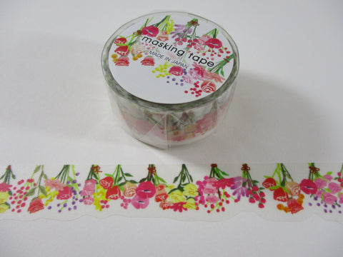 Cute Kawaii MW Washi / Masking Deco Tape - Flower Bouquet Garden - for Scrapbooking Journal Planner Craft