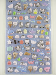 Cute Kawaii Q-lia Puffy Sticker Sheet Series - Penguin - for Journal Planner Craft Organizer Schedule Scrapbook Gift