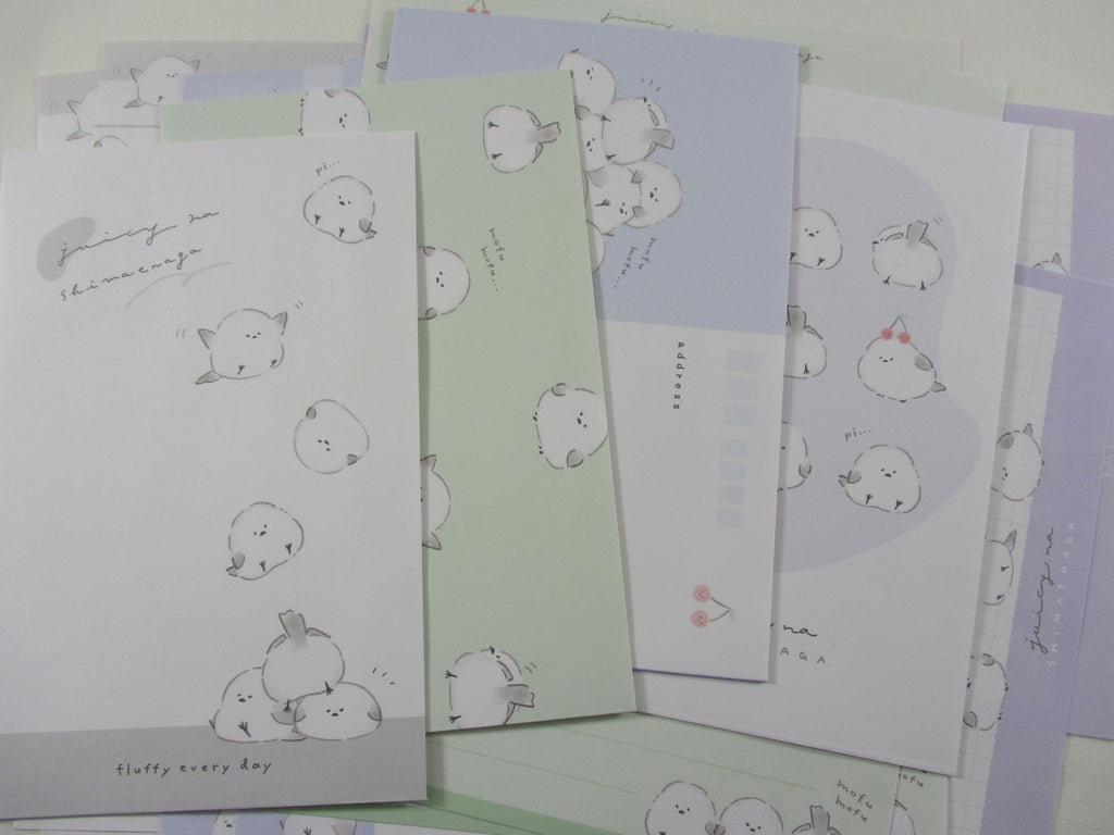 Cute Kawaii Kamio Fluffy Little Birds Animal Letter Sets - Stationery Writing Paper Envelope Penpal