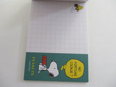 Cute Kawaii Peanuts Snoopy Mini Notepad / Memo Pad - Classic C Cookies - Stationery Designer Paper Collection