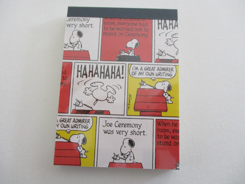 Cute Kawaii Peanuts Snoopy Mini Notepad / Memo Pad - Classic D Type writing - Stationery Designer Paper Collection