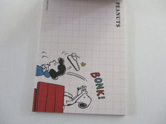 Cute Kawaii Peanuts Snoopy Mini Notepad / Memo Pad - Classic D Type writing - Stationery Designer Paper Collection