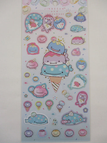 Cute Kawaii San-X Jinbesan Whale Sticker Sheet 2024 - A - for Planner Journal Scrapbook Craft Organizer Schedule