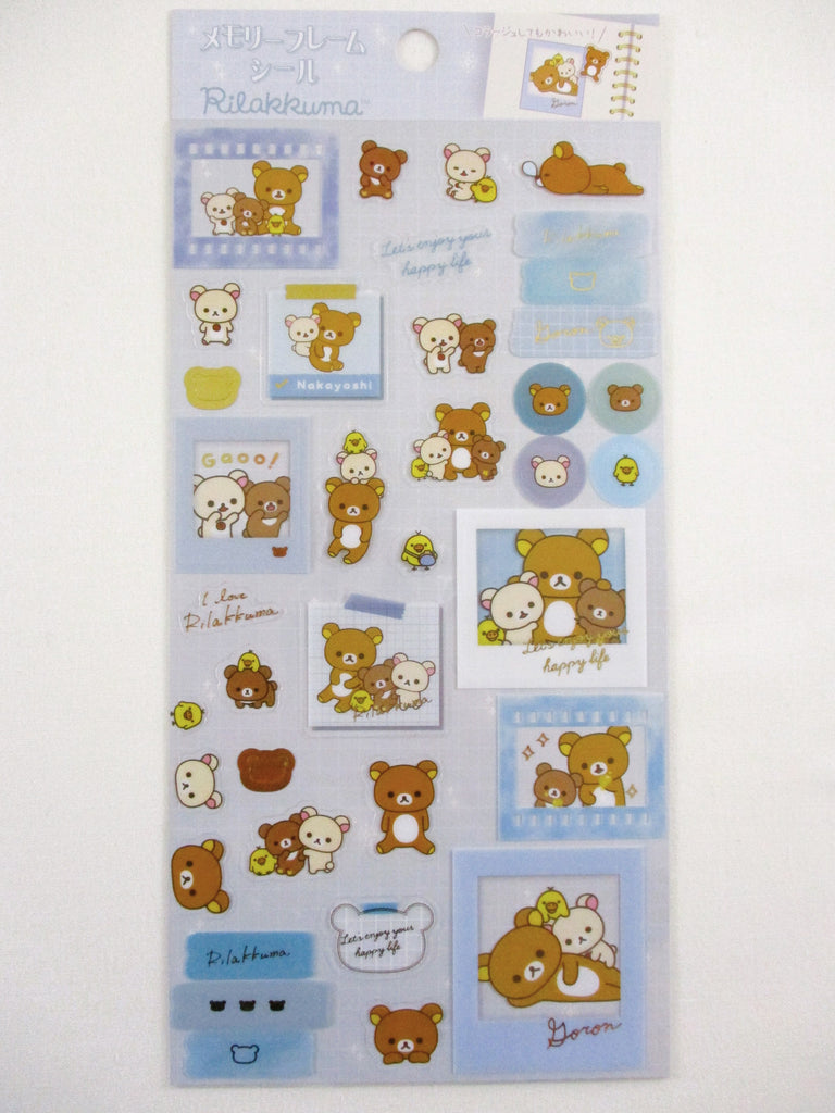 Cute Kawaii San-X Rilakkuma Bear Happy Time Friends Picture Strips Sticker Sheet 2024 A - for Planner Journal Scrapbook Craft Stationery Agenda Schedule