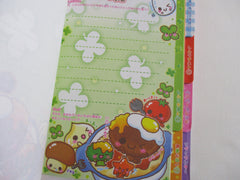 Cute Kawaii VHTF Vintage Collectible Crux Natto Mushroom Food Theme 4 x 6 Inch Notepad / Memo Pad - Stationery Designer Paper Collection