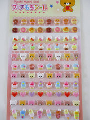 Cute Kawaii Lemon Bear Sweets Food Animal Sponge Puffy Sticker Sheet - for Journal Planner Craft Agenda Schedule Scrapbook Stationery