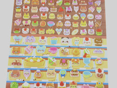 Cute Kawaii Lemon Animal Sweet Shop Cat Bear Rabbit Cupcake Food Large Sponge Puffy Sticker Sheet - for Journal Planner Craft Stationery Scrapbook Notebook Agenda Schedule