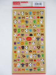 Cute Kawaii Animal Lucky Cat Panda Rabbit Zoo Safari Pet Monkey Pig Frog Lion Bear Strawberry Sticker Sheet - for Journal Planner Agenda Stationery Scrapbook Craft