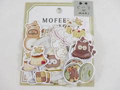 Cute Kawaii Mori Flake Stickers Sack - Animal Bear Dog Cookies Cake Bakery - for Journal Agenda Planner Scrapbooking Craft Schedule stationery