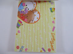 Cute Kawaii HTF Vintage Collectible Crux Choco Bear Love 4 x 6 Inch Notepad / Memo Pad - Stationery Designer Paper Collection