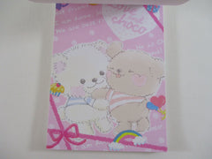 Cute Kawaii HTF Vintage Collectible Crux Choco Bear Love 4 x 6 Inch Notepad / Memo Pad - Stationery Designer Paper Collection