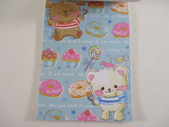 Cute Kawaii HTF Vintage Collectible Crux Choco Bear Love 4 x 6 Inch Notepad / Memo Pad - Stationery Designer Paper Collection