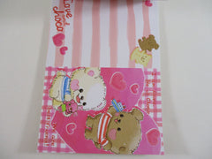 Cute Kawaii HTF Vintage Collectible Crux Choco Bear Love 4 x 6 Inch Notepad / Memo Pad - Stationery Designer Paper Collection