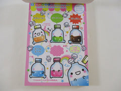 Cute Kawaii HTF Vintage Collectible Q-Lia Soda Drink Bubble Theme 4 x 6 Inch Notepad / Memo Pad - Stationery Designer Paper Collection