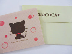 Cute Kawaii HTF Collectible Sanrio Chococat Cat Mini Gift Message Card 2008 - Small Writing Note Envelope Set Stationery