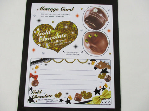 Rare ❤︎ Vintage *ੈ✩‧₊˚ Collectible ✿  Gift - Cute Kawaii DIY Paper Cut-outs Note Cards / Tags / Bookmarks - Gold Chocolate