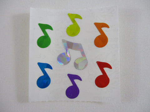 Sandylion Animals Music Notes Prismatic Sticker Sheet / Module - Vintage & Collectible