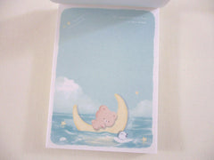 Cute Kawaii Q-lia Cotton Bear Ocean Beach Vacation Mini Notepad / Memo Pad - Stationery Designer Writing Paper Collection