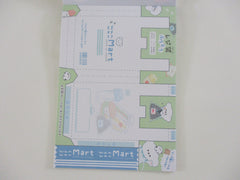 Cute Kawaii Q-lia Dog Wan Wan Mart 4 x 6 Inch Notepad / Memo Pad - Stationery Designer Paper Collection