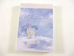 Cute Kawaii Q-lia Cotton Bear Rain Bird Mini Notepad / Memo Pad - Stationery Designer Writing Paper Collection