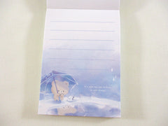 Cute Kawaii Q-lia Cotton Bear Rain Bird Mini Notepad / Memo Pad - Stationery Designer Writing Paper Collection