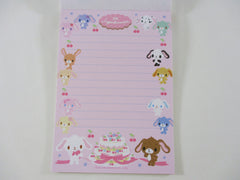 Cute Kawaii Collectible Vintage HTF Sanrio Sugar Bunnies 2009 4 x 6 Inch Notepad / Memo Pad - Stationery Designer Paper Collection