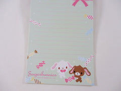 Cute Kawaii Collectible Vintage HTF Sanrio Sugar Bunnies 2009 4 x 6 Inch Notepad / Memo Pad - Stationery Designer Paper Collection