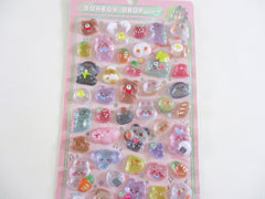 Cute Kawaii BonBon Candy Drop Seal Sticker Sheet - Animal Bear Bunny Zoo Egg Strawberry Fruit - for Journal Planner Craft Agenda Organizer Scrapbook Stationery