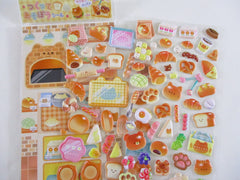 Cute Kawaii Crux Sticker + Display Set - Bakery Shop Bread - for Journal Planner Craft Agenda Organizer Scrapbook Stationery Gift