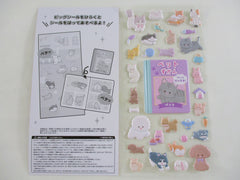 Cute Kawaii Kamio Sticker + Mini Display Book - Cat Kitty Feline Kitten Pet - for Journal Planner Craft Agenda Organizer Scrapbook Stationery Gift