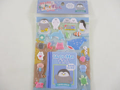 Cute Kawaii Kamio Sticker + Mini Display Book - Fish Ocean Penguin Seal Dolphin Beach Underwater - for Journal Planner Craft Agenda Organizer Scrapbook Stationery Gift