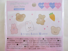 Cute Kawaii Kamio Sponge Flake Stickers Sack - Bear Bunny - for Journal Planner Agenda Craft Scrapbook DIY Art Gift