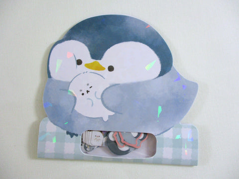 Cute Kawaii Q-Lia Penguin Seal Flake Stickers Sack - for Journal Planner Craft Scrapbook Agenda Gift Diary Decor