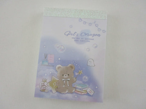Cute Kawaii Q-lia Bear girl's corazon Mini Notepad / Memo Pad - Stationery Designer Paper Collection