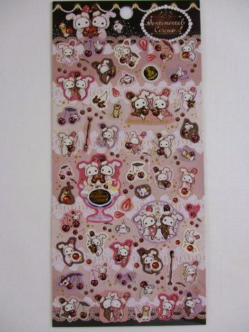 Cute Kawaii San-X Sentimental Circus Cherry Sticker Sheet A - for Planner Journal Scrapbook Craft Gift