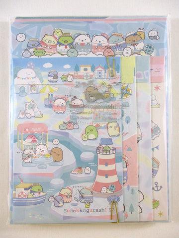 Cute Kawaii San-X Sumikko Gurashi Ice Travel Letter Set Pack - 2024 - Stationery Writing Paper Envelope Penpal Gift