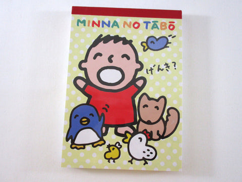 Cute Kawaii Sanrio Minna no Tabo 4 x 6 Inch Notepad / Memo Pad preowned - Stationery Designer Paper Collection Gift