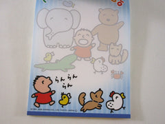 Cute Kawaii Sanrio Minna no Tabo 4 x 6 Inch Notepad / Memo Pad preowned - Stationery Designer Paper Collection Gift