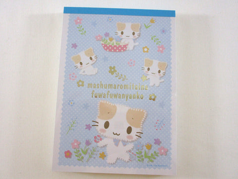 Cute Kawaii Sanrio Masyumaro Fuwa Nyanko Cat 4 x 6 Inch Notepad / Memo Pad preowned - Stationery Designer Paper Collection Gift