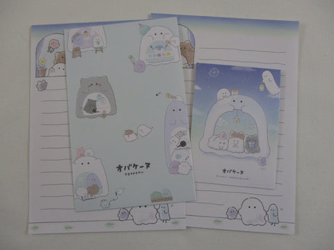 Cute Kawaii Crux Ghost Mini Letter Sets - D -Small Writing Note Envelope Set Stationery