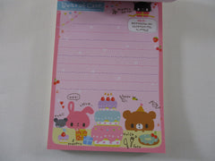 Cute Kawaii VHTF Vintage Rare Collectible Crux Bear of Cake Cupcake 4 x 6 Inch Notepad / Memo Pad - Stationery Designer Paper Collection Gift