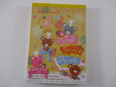 Rare ❤︎ Vintage *ੈ✩‧₊˚ Collectible ✿ Gift - Cute Kawaii VHTF Vintage Collectible Kamio Bear's World Donut Kitchen 4 x 6 Inch Notepad / Memo Pad - Stationery Designer Paper Collection