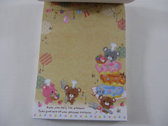 Rare ❤︎ Vintage *ੈ✩‧₊˚ Collectible ✿ Gift - Cute Kawaii VHTF Vintage Collectible Kamio Bear's World Donut Kitchen 4 x 6 Inch Notepad / Memo Pad - Stationery Designer Paper Collection