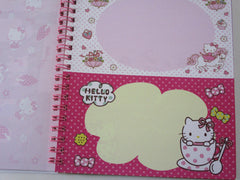 Cute Kawaii Sanrio Hello Kitty 6.25 x 7.25 in Creative DIY Spiral Notebook Notepad - Stationery Designer Paper Collection Journal Scrapbook - preowned