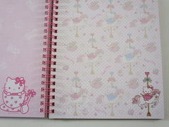 Cute Kawaii Sanrio Hello Kitty 6.25 x 7.25 in Creative DIY Spiral Notebook Notepad - Stationery Designer Paper Collection Journal Scrapbook - preowned