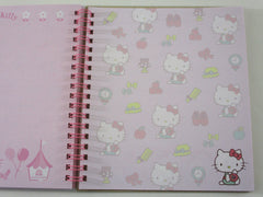 Cute Kawaii Sanrio Hello Kitty 6.25 x 7.25 in Creative DIY Spiral Notebook Notepad - Stationery Designer Paper Collection Journal Scrapbook - preowned